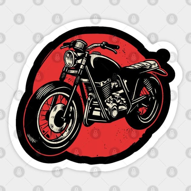 Naked Retro Bike Sticker by Poyfriend